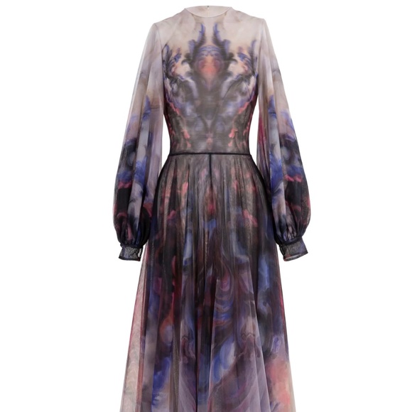 Saiid Kobeisy Tulle Gown With Belt - Picture 4 of 7